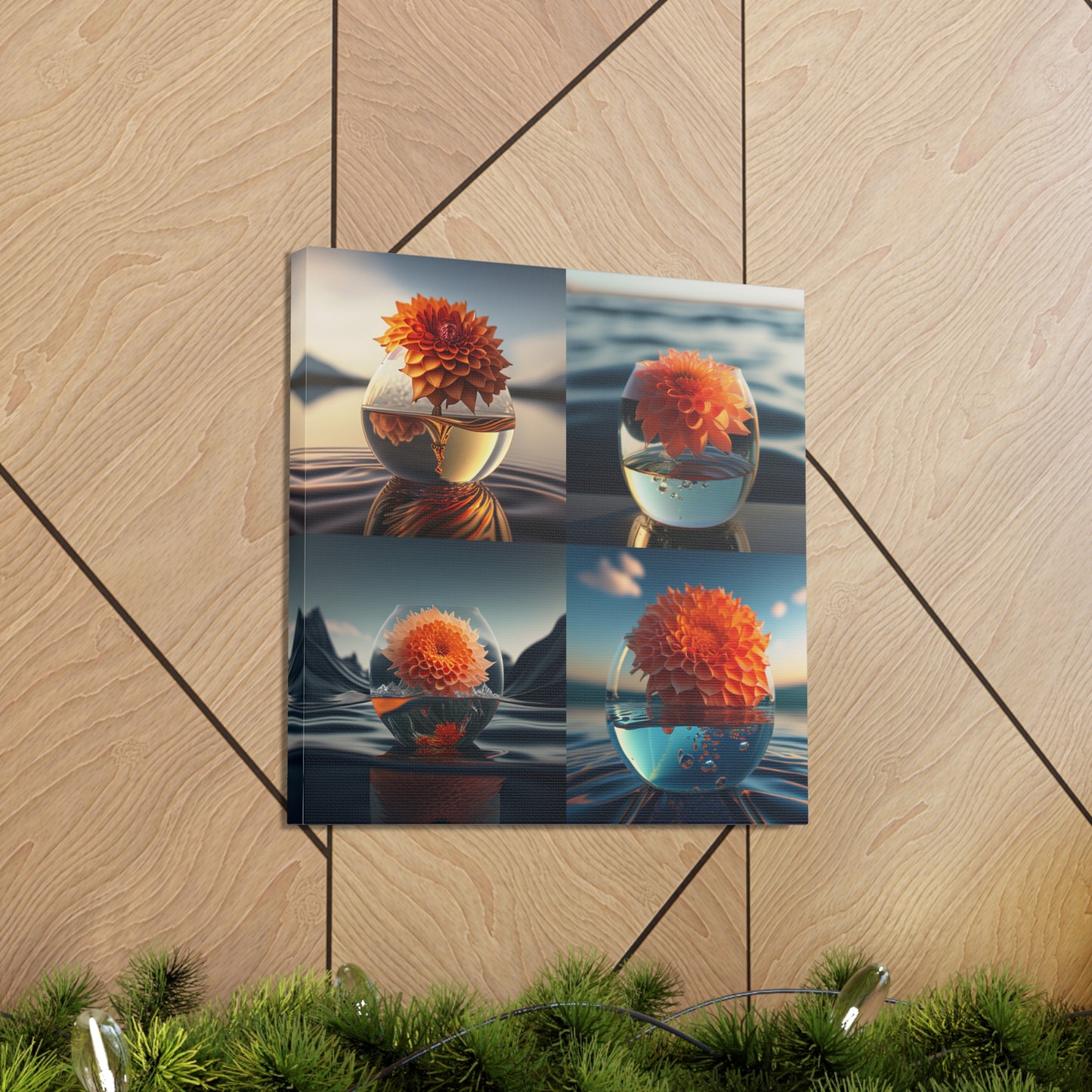 Canvas Gallery Wraps Dahlia Orange 5