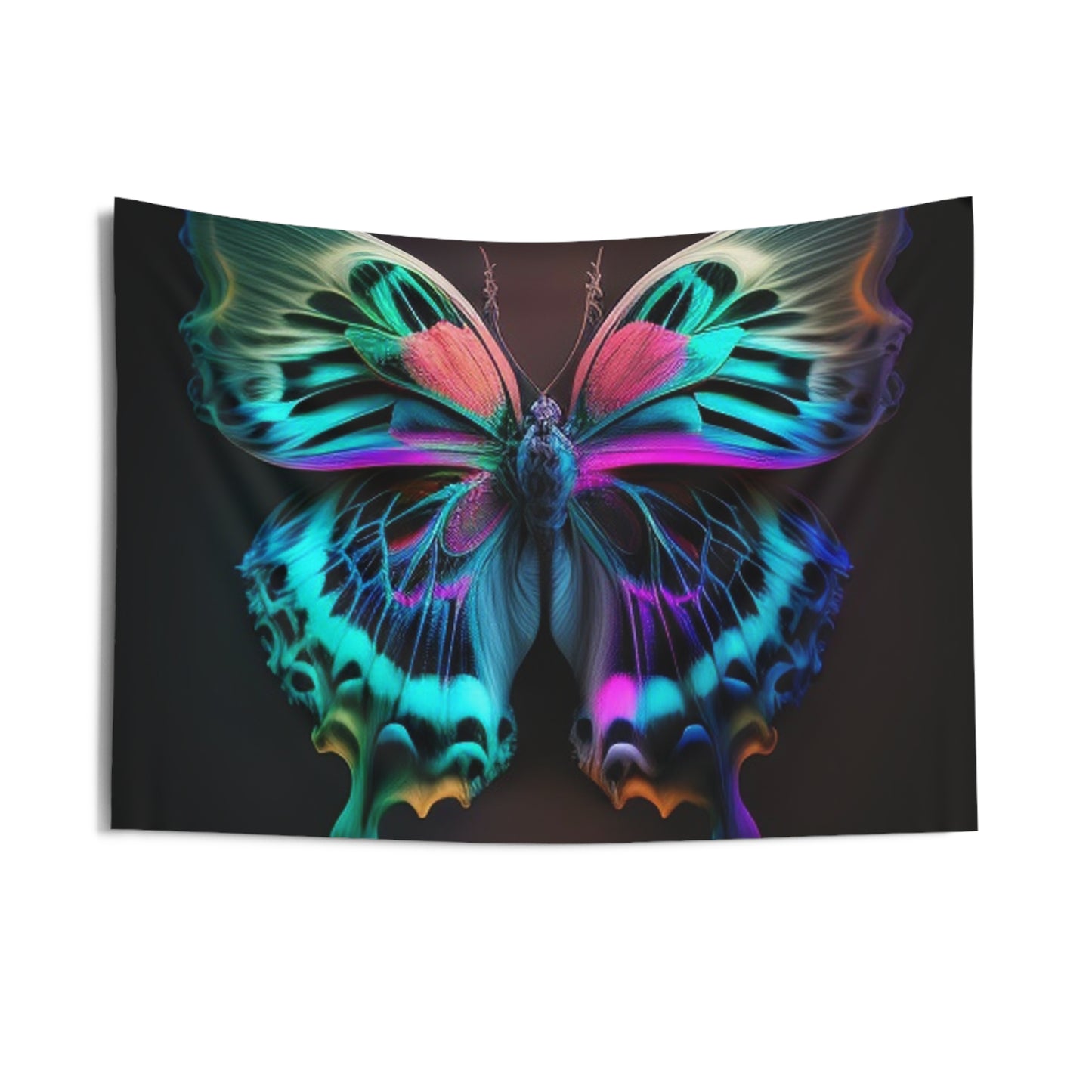 Indoor Wall Tapestries Neon Butterfly Fusion 1