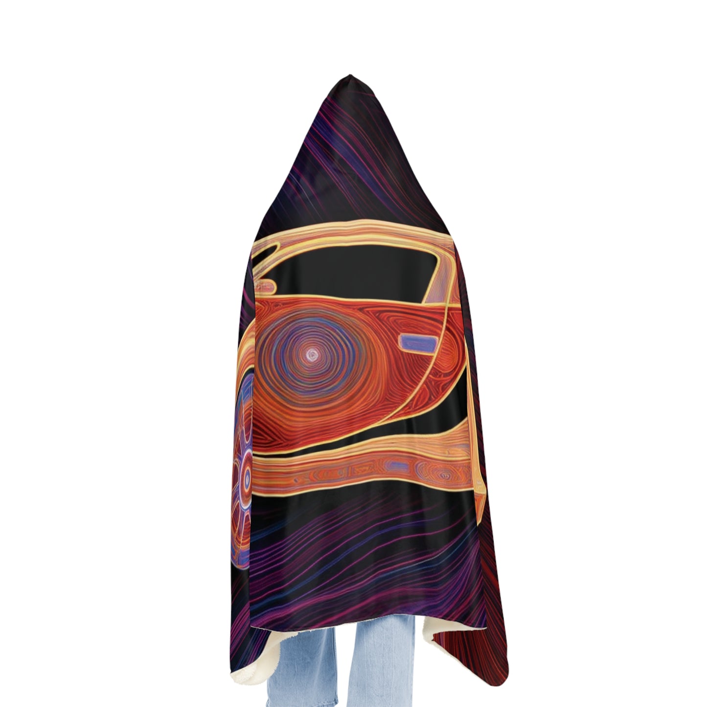 Snuggle Hooded Blanket Bugatti Abstract Concept 2