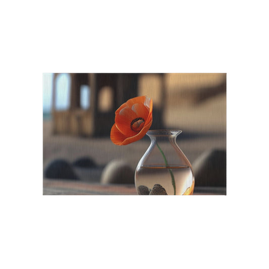 Outdoor Rug  Poppy in a Glass Vase 1