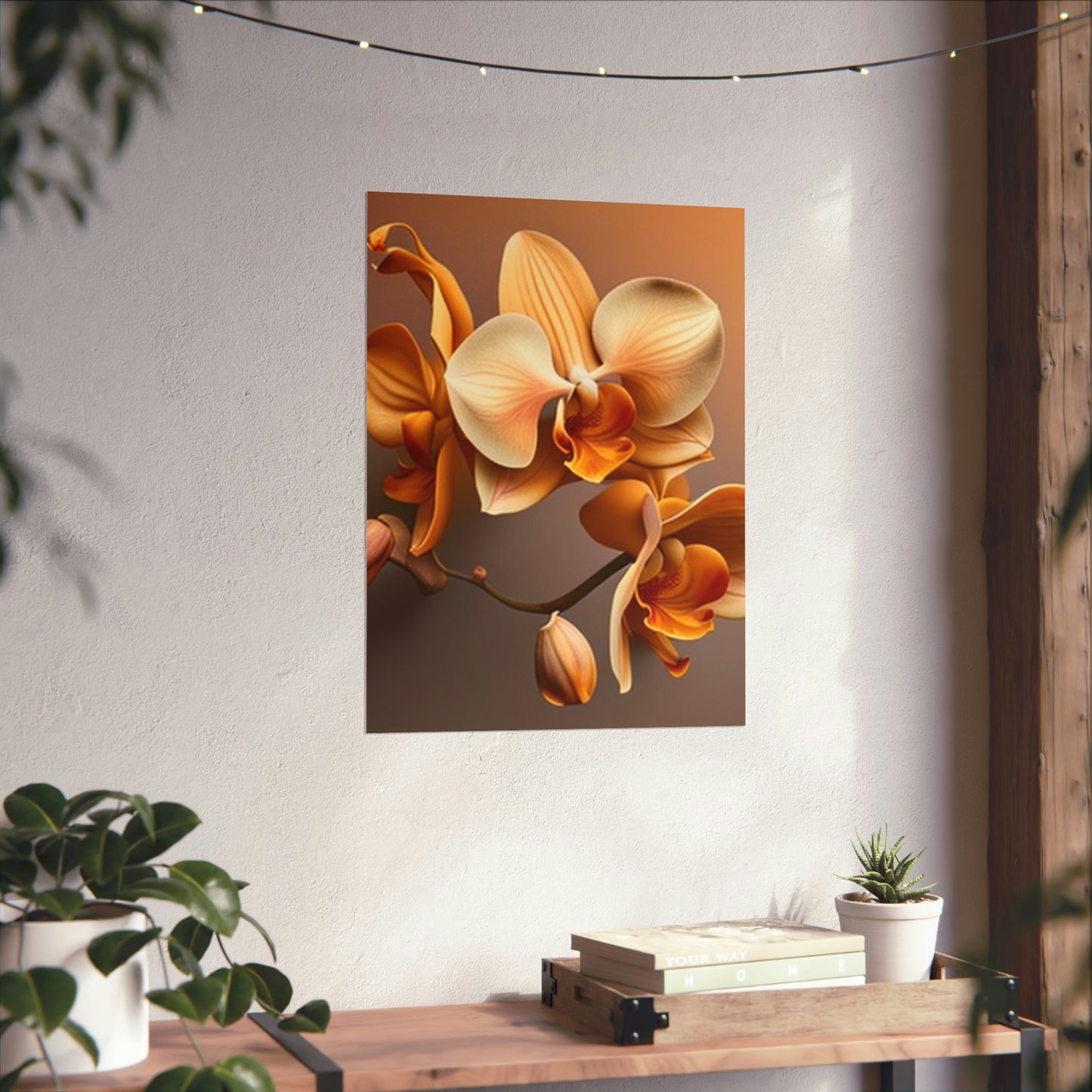 Premium Matte Vertical Posters orchid pedals 2