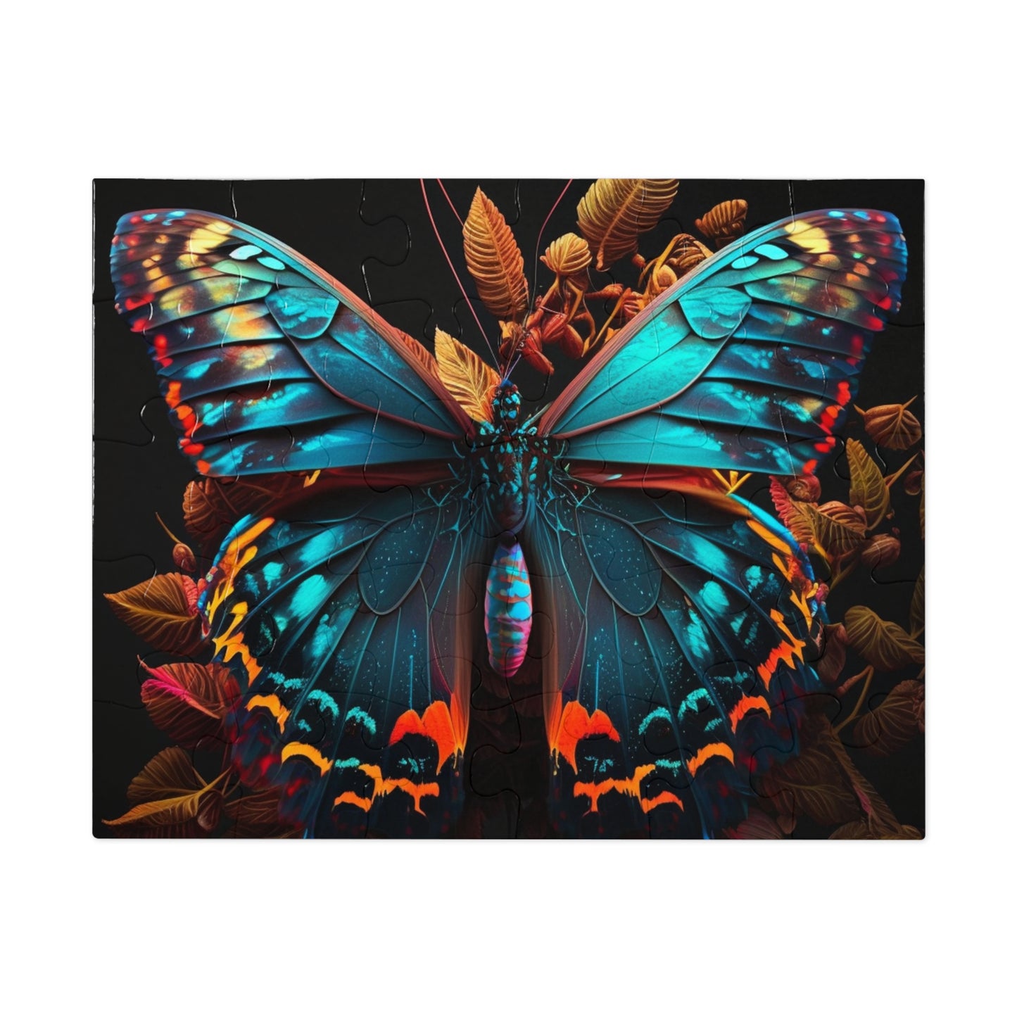 Jigsaw Puzzle (30, 110, 252, 500,1000-Piece) Hue Neon Butterfly 1