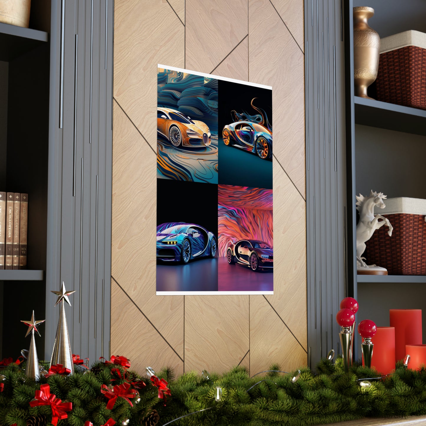 Premium Matte Vertical Posters Bugatti Abstract Flair 5