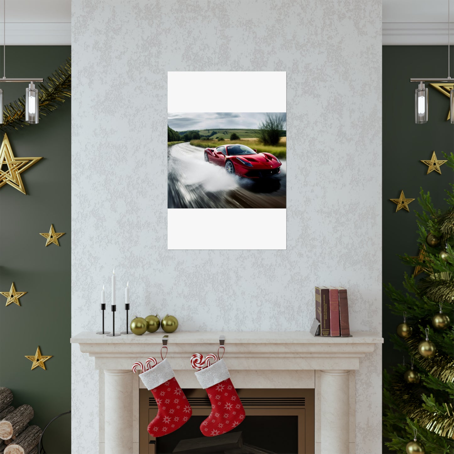 Premium Matte Vertical Posters Water Ferrari Splash 4