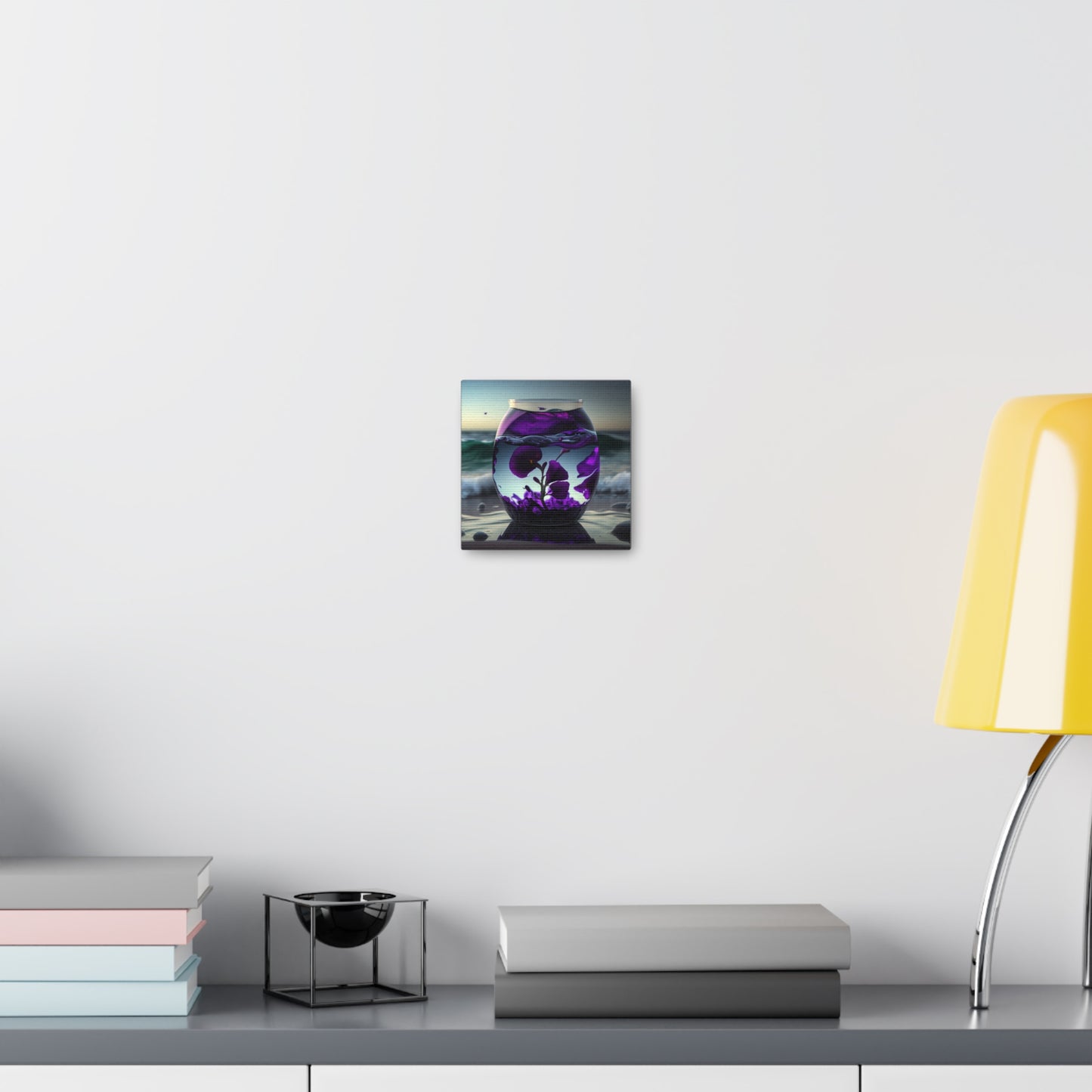 Canvas Gallery Wraps Purple Sweet pea in a vase 4