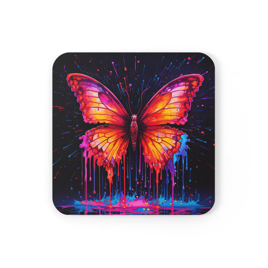 Corkwood Coaster Set Pink Butterfly Flair 4