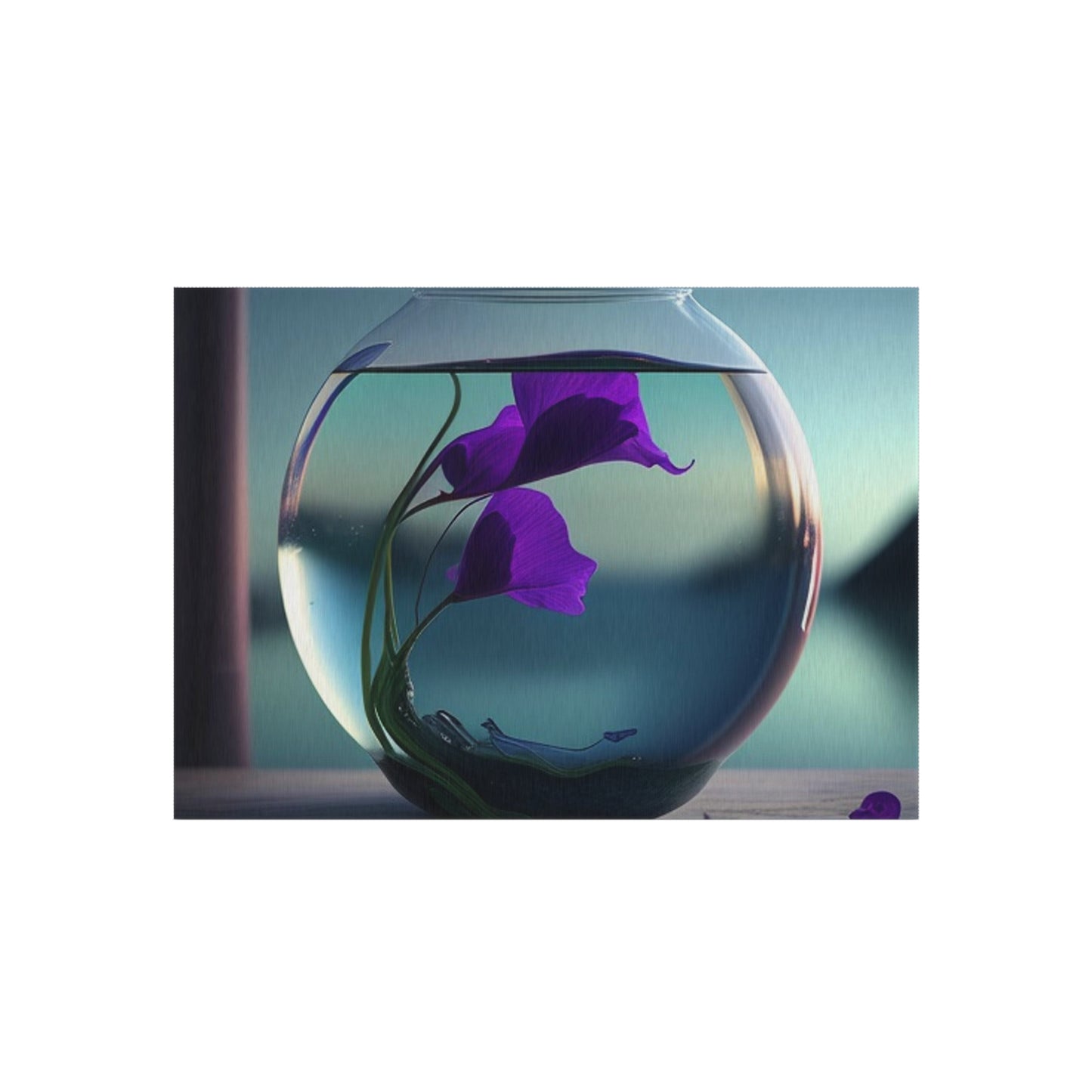 Outdoor Rug  Purple Sweet pea in a vase 2