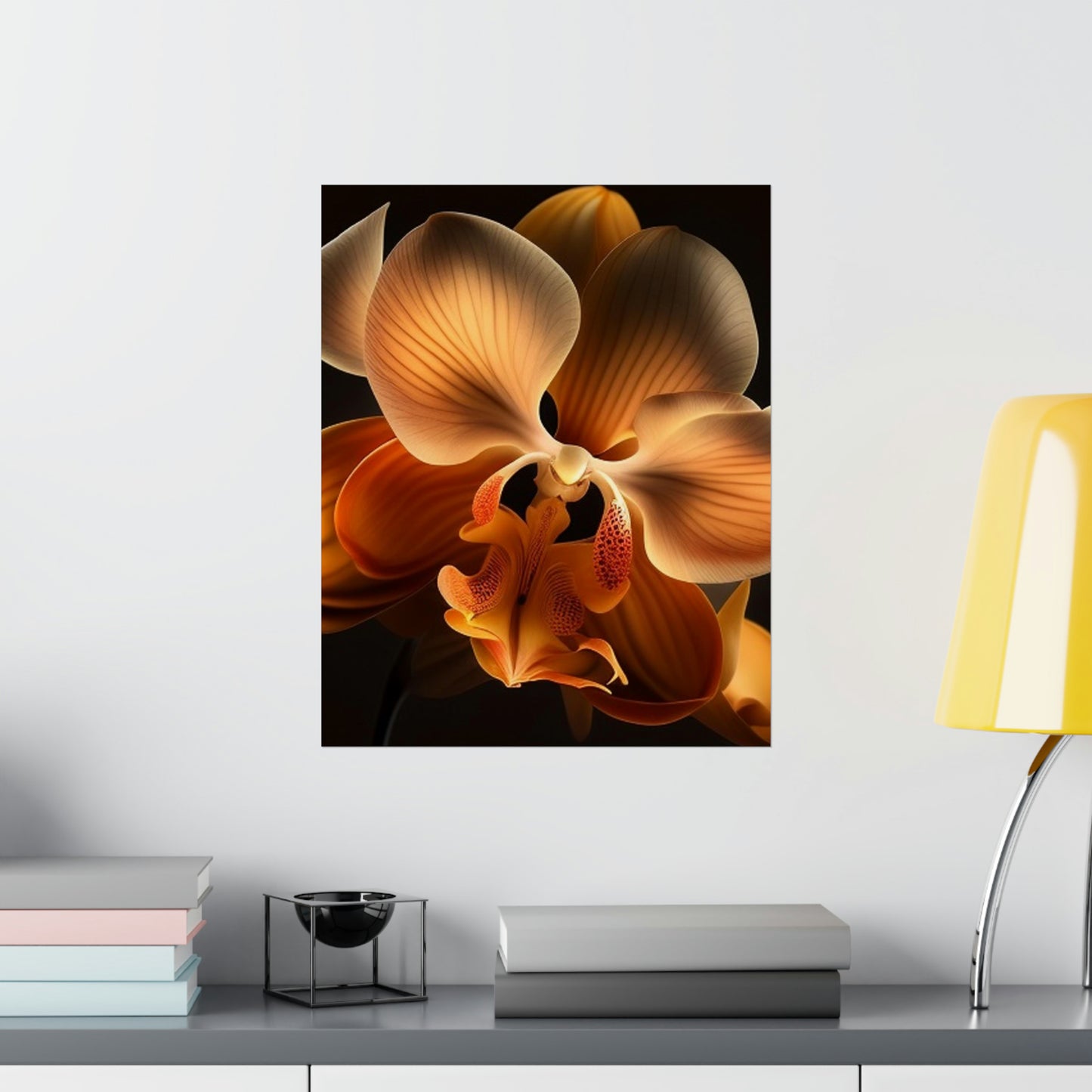 Premium Matte Vertical Posters Orange Orchid 2