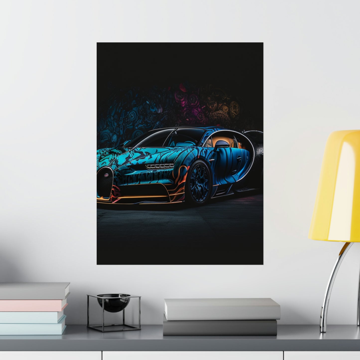 Premium Matte Vertical Posters Bugatti Blue 3