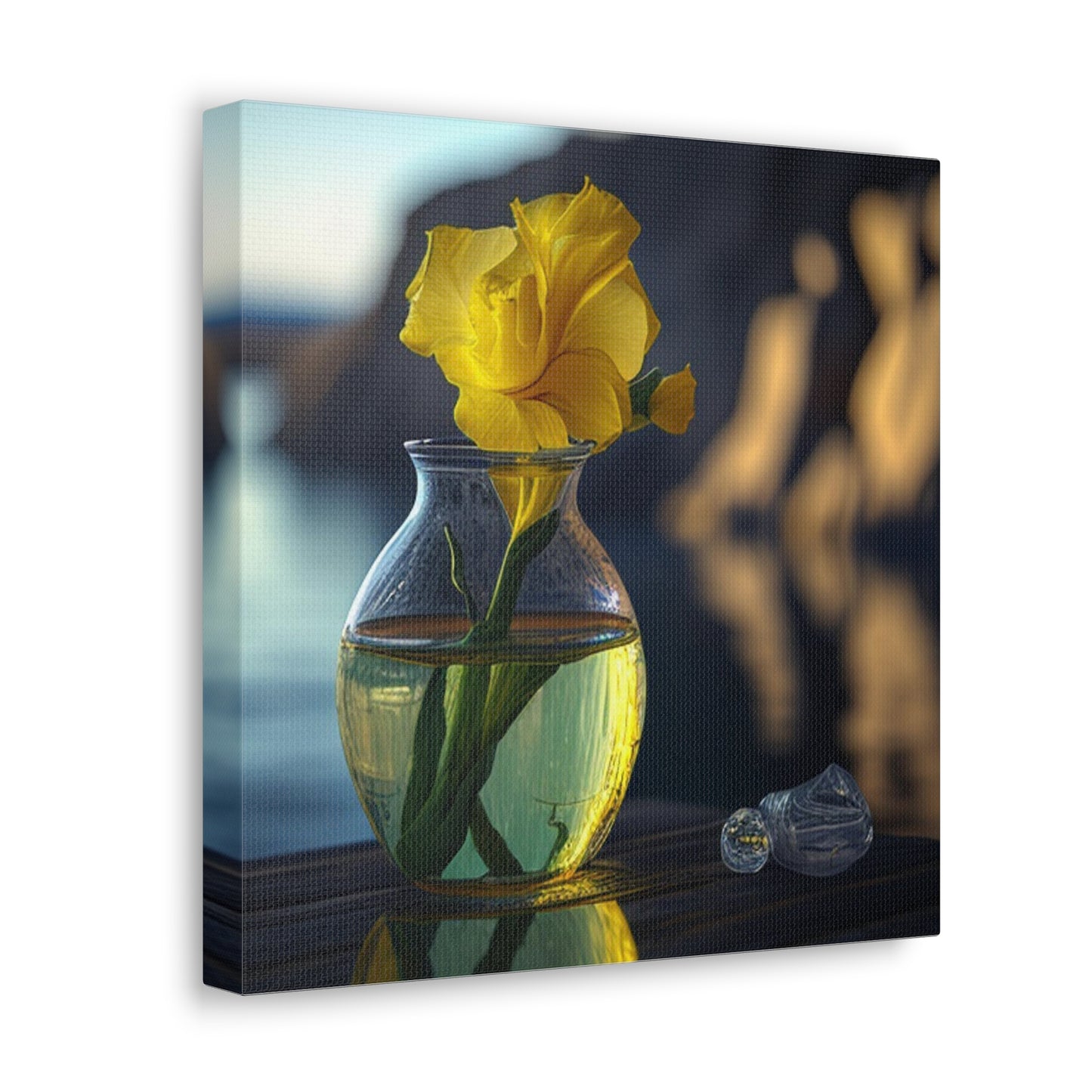 Canvas Gallery Wraps Yellow Gladiolus glass 3