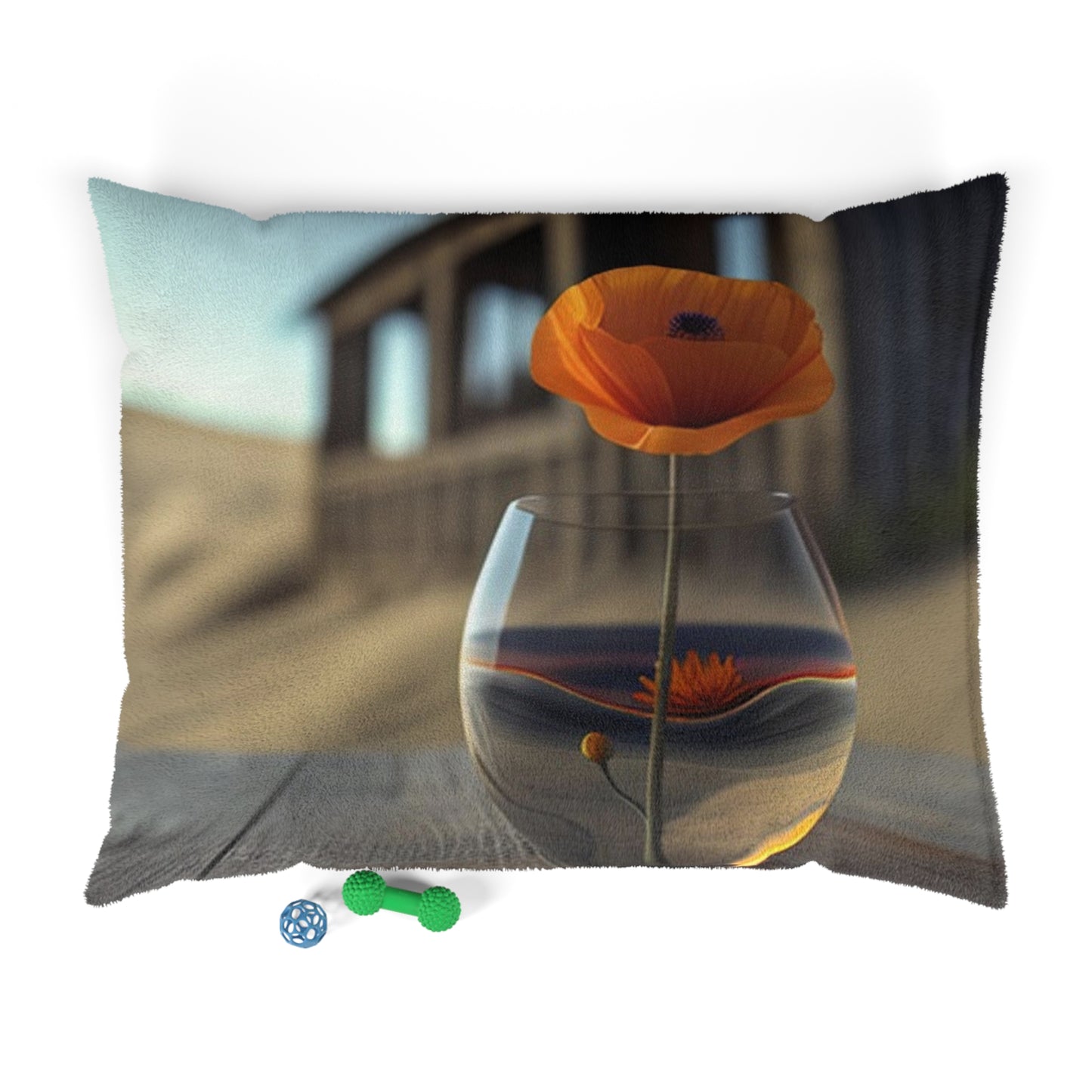 Pet Bed Poppy in a Glass Vase 4