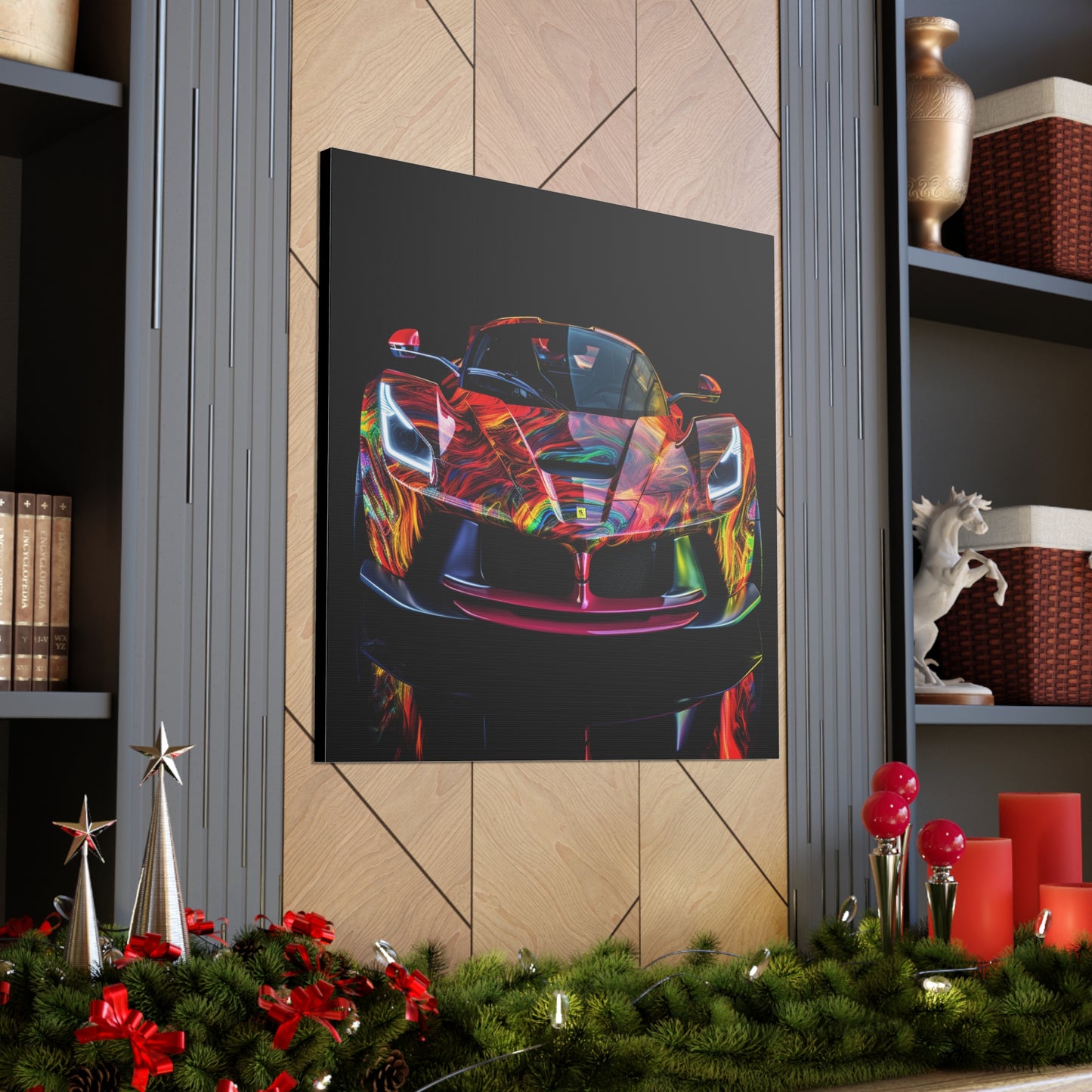 Canvas Gallery Wraps Ferrari Neon 3