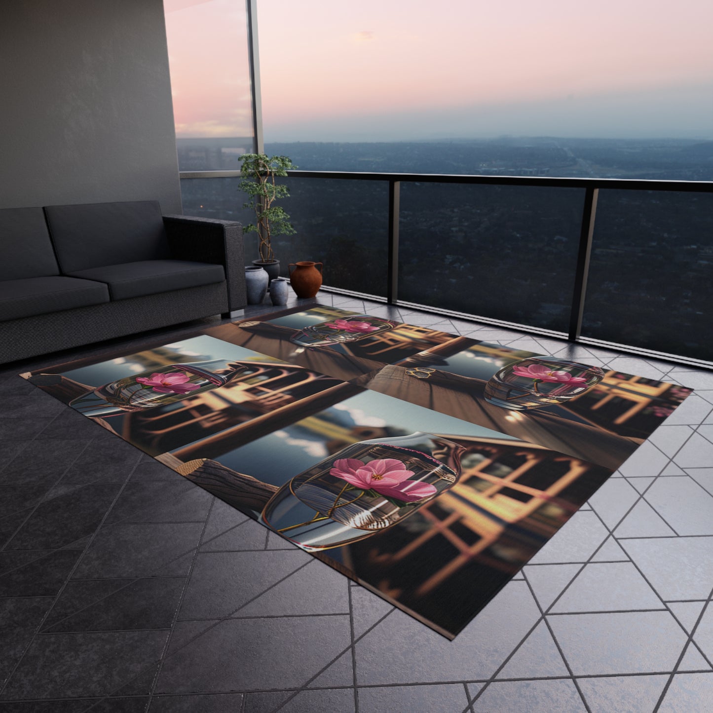 Outdoor Rug  Pink Magnolia 5