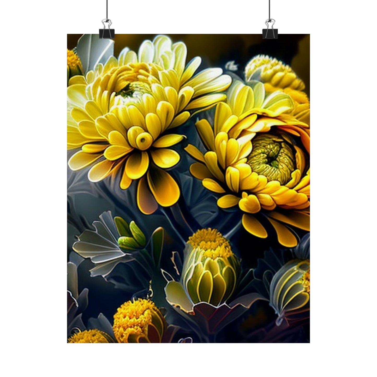 Premium Matte Vertical Posters Yellow Hermosas Flores Amarillas 4