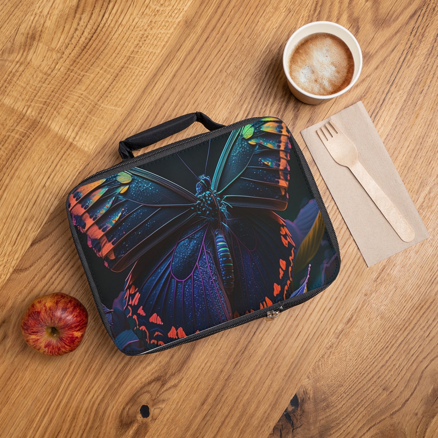 Lunch Bag Hue Neon Butterfly 3