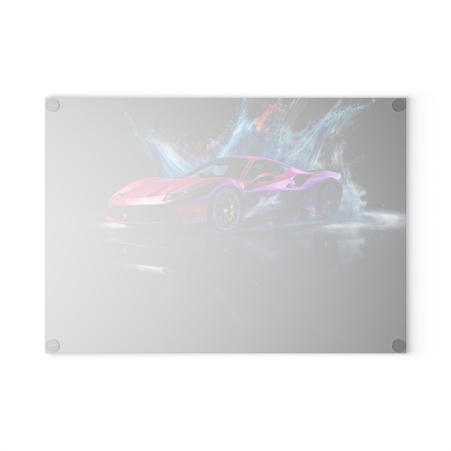 Glass Cutting Board Ferrari Water Splash 4