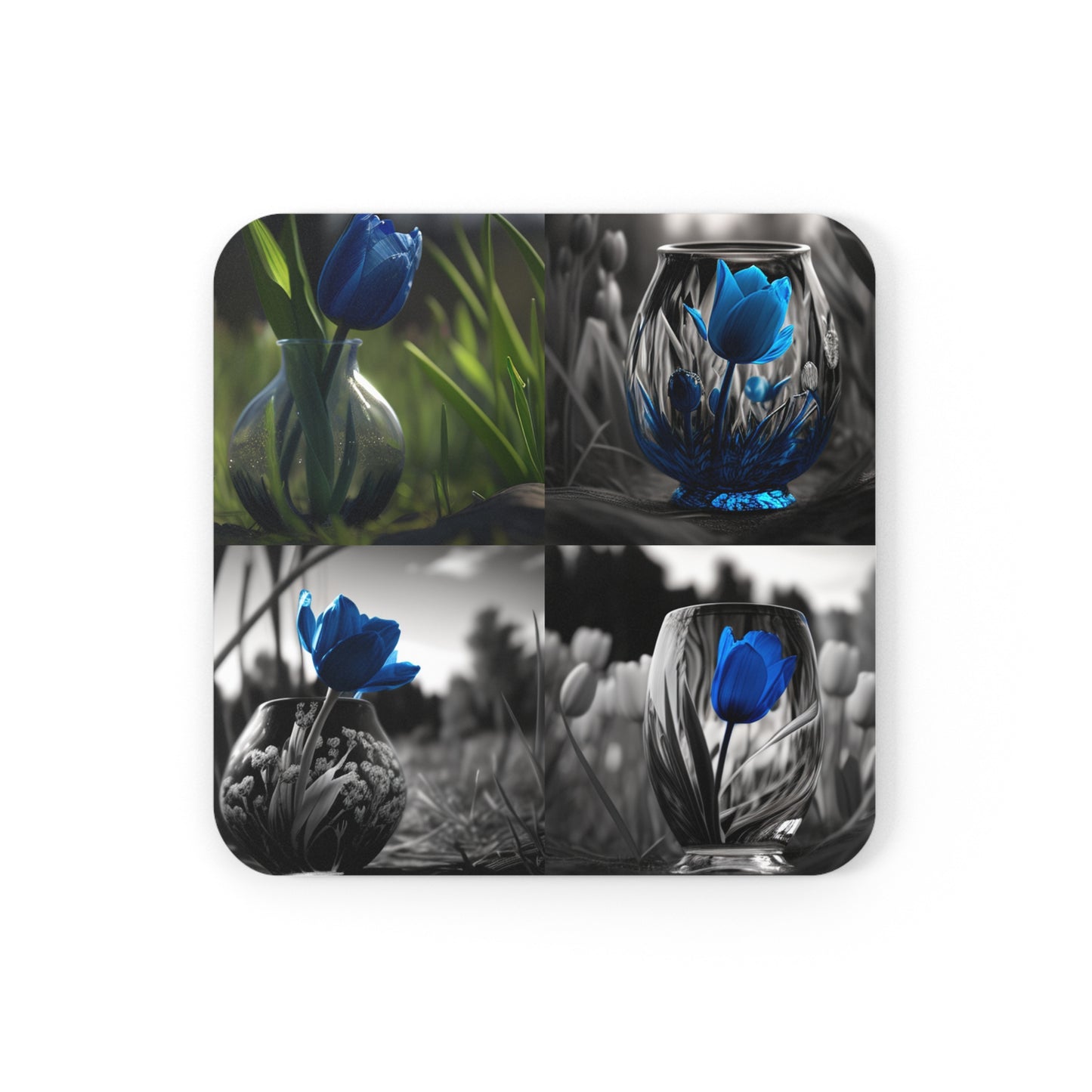 Corkwood Coaster Set Tulip 5