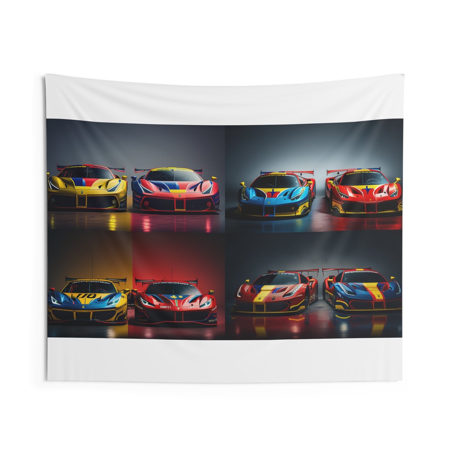 Indoor Wall Tapestries Ferrari Red Blue 5