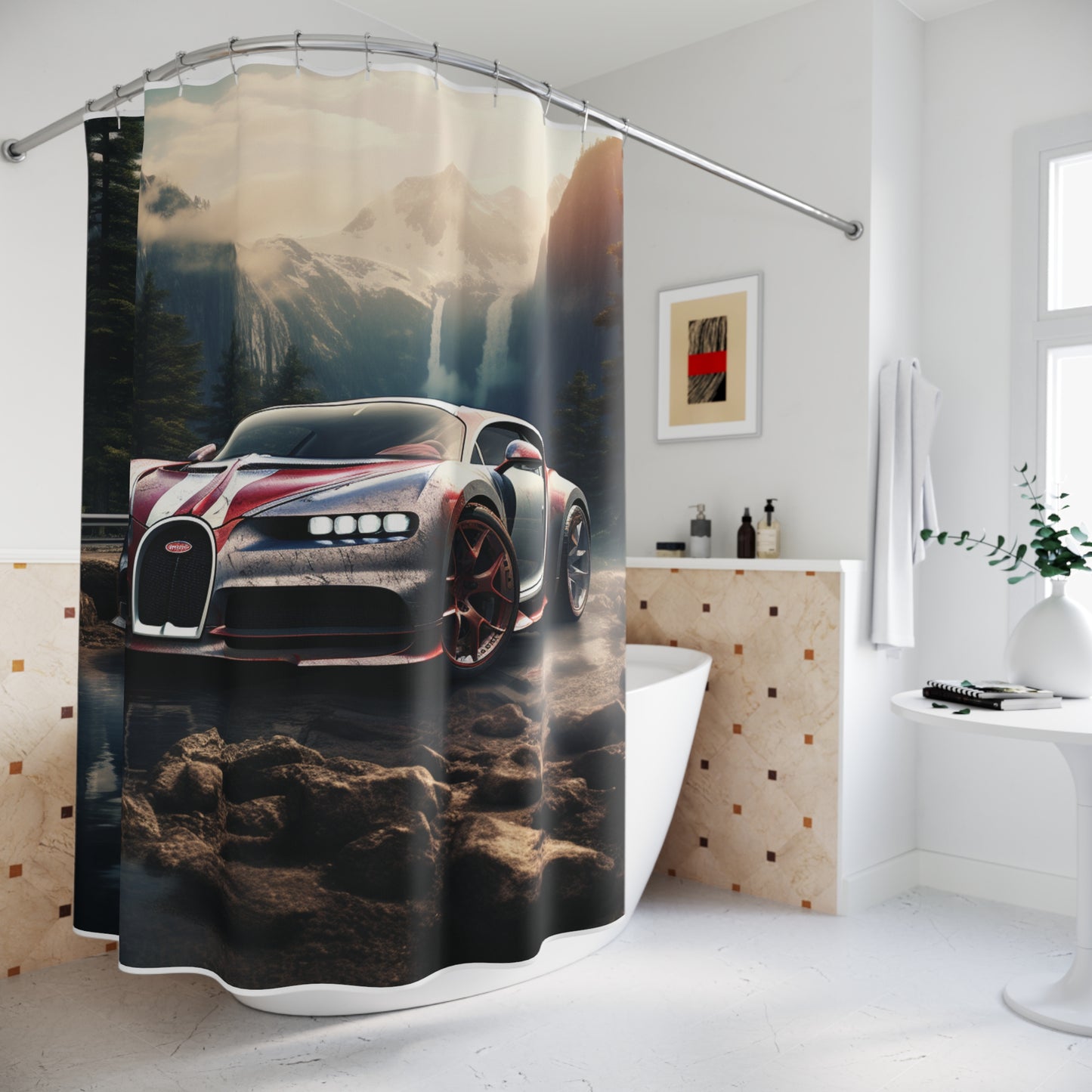 Polyester Shower Curtain Bugatti Waterfall 4