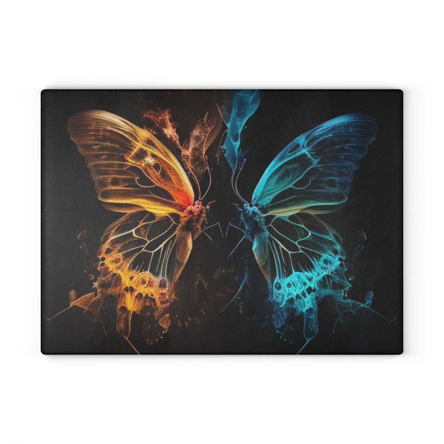 Glass Cutting Board Kiss Neon Butterfly 3