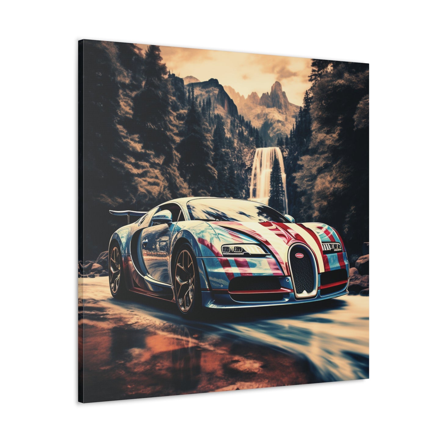 Canvas Gallery Wraps Bugatti Waterfall 1