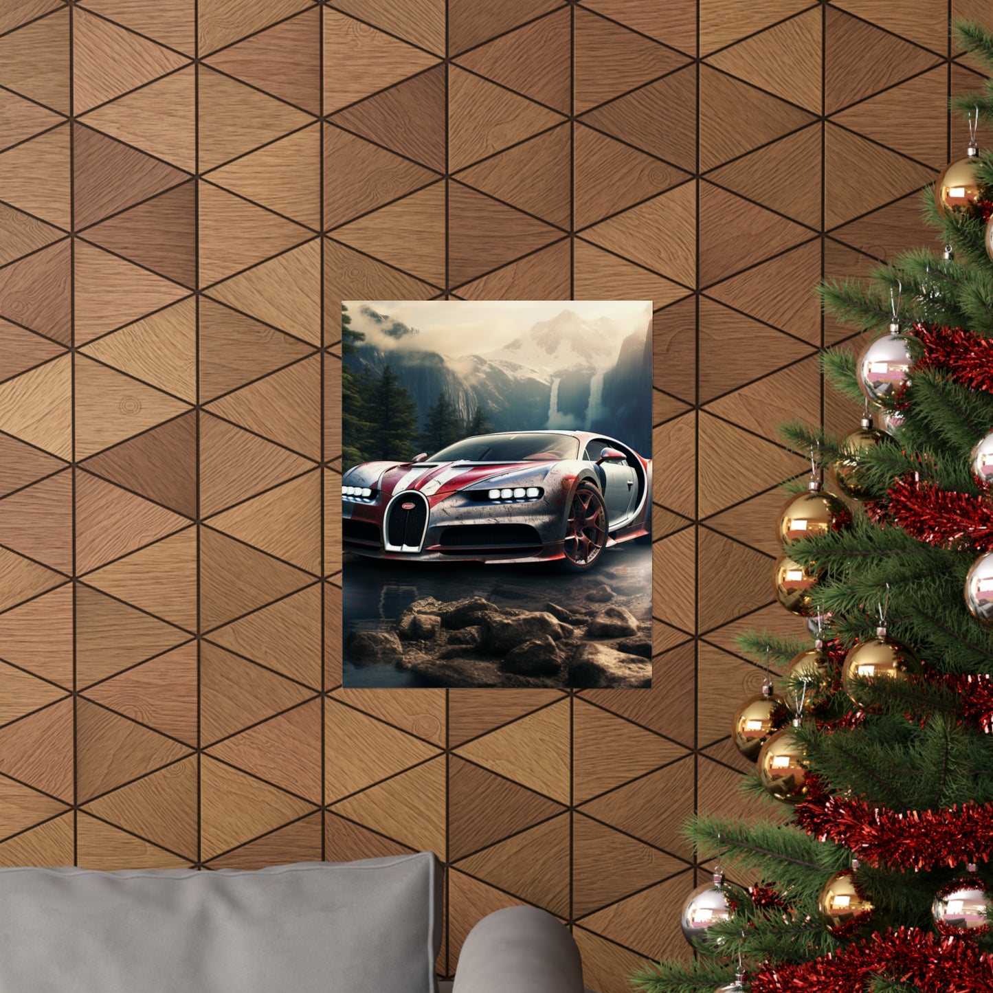 Premium Matte Vertical Posters Bugatti Waterfall 4