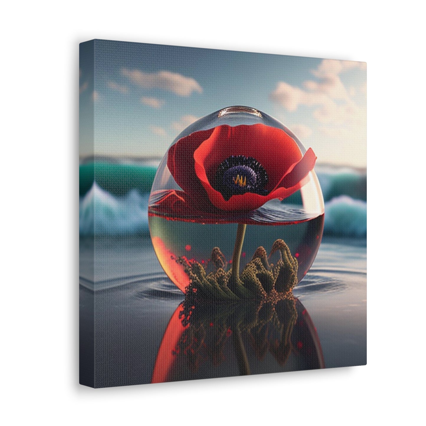 Canvas Gallery Wraps Red Anemone in a Vase 4