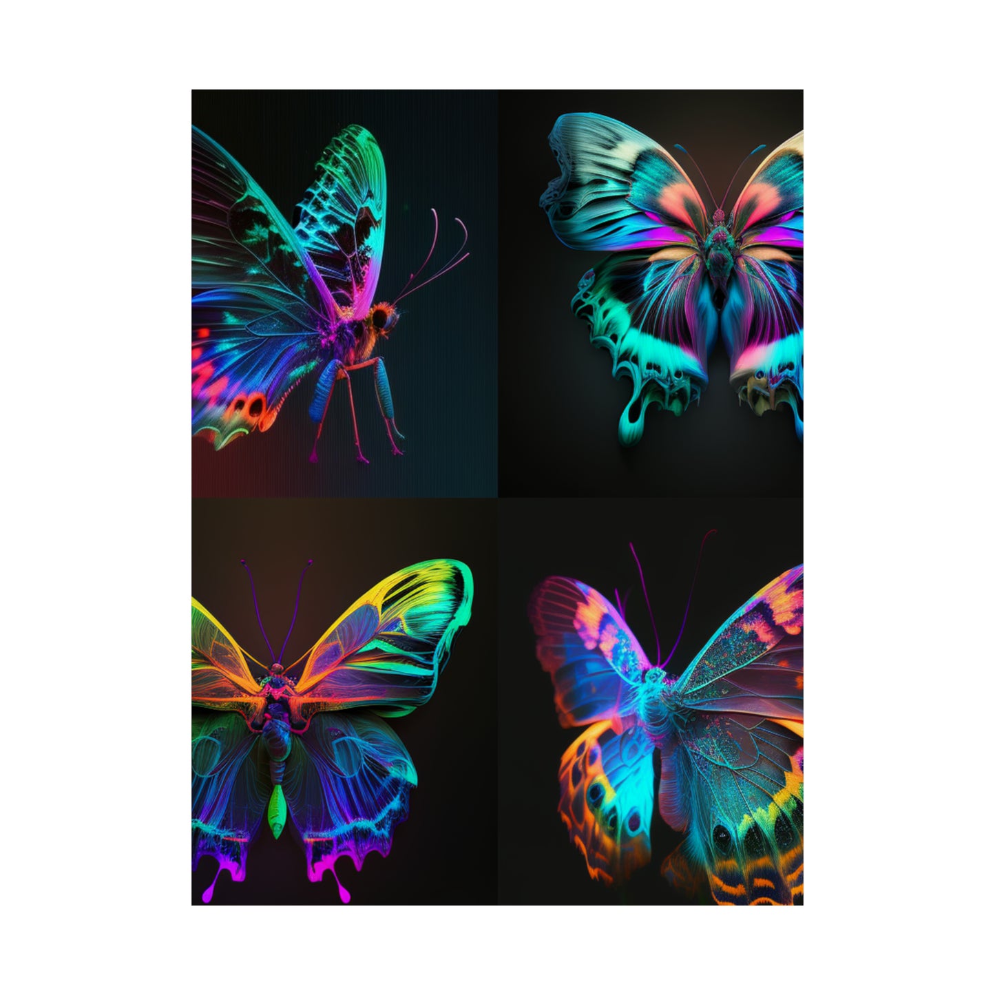 Premium Matte Vertical Posters Raw Hyper Color Butterfly 5