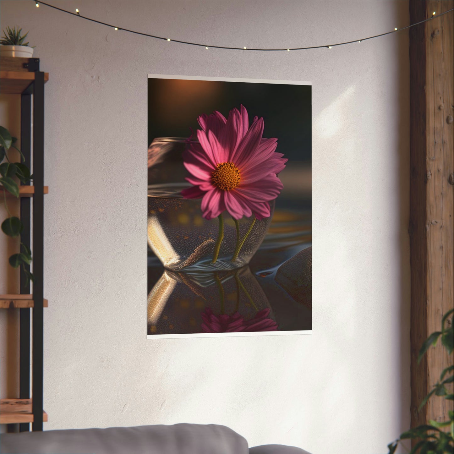 Premium Matte Vertical Posters Pink Daisy 4