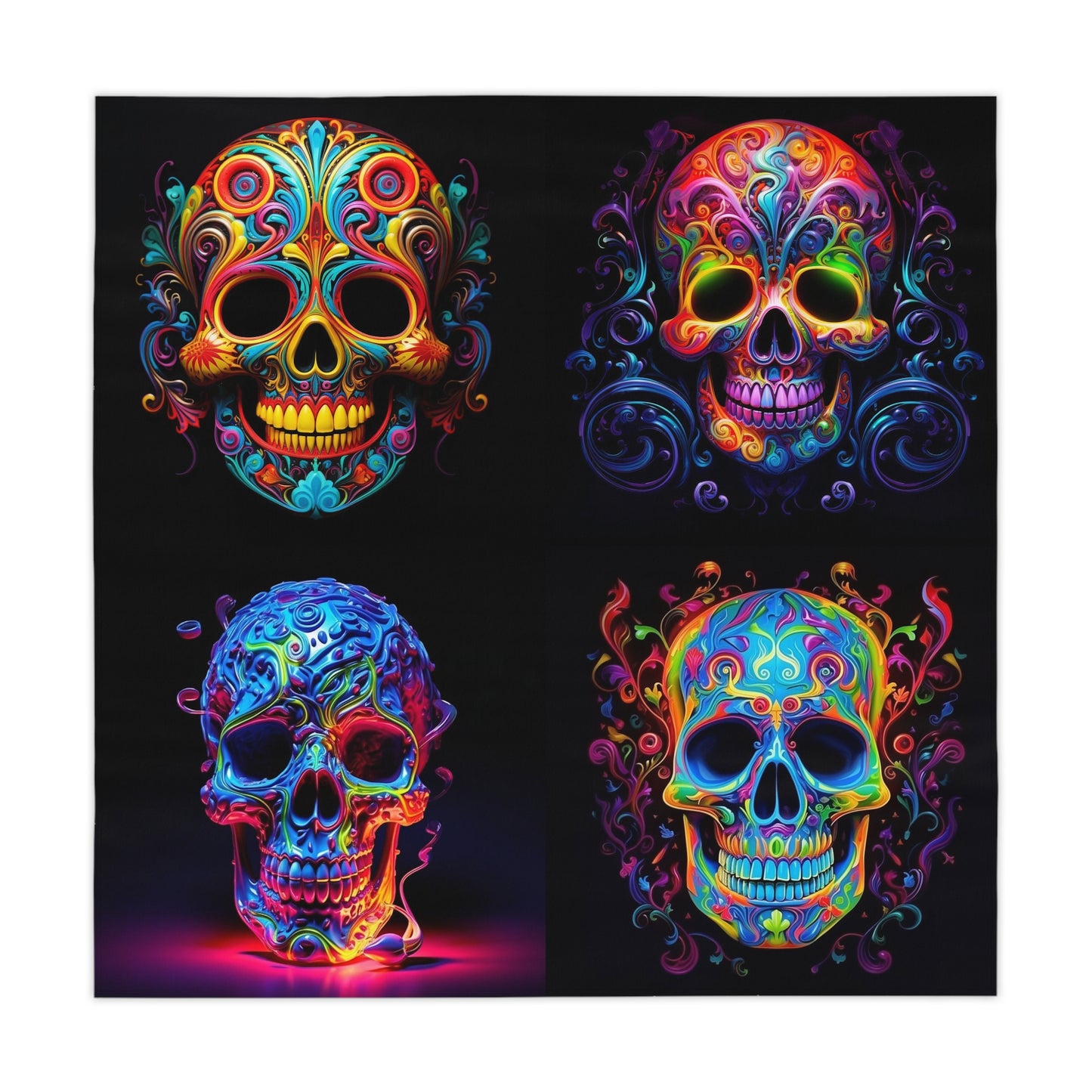 Tablecloth Macro Skull Color 5