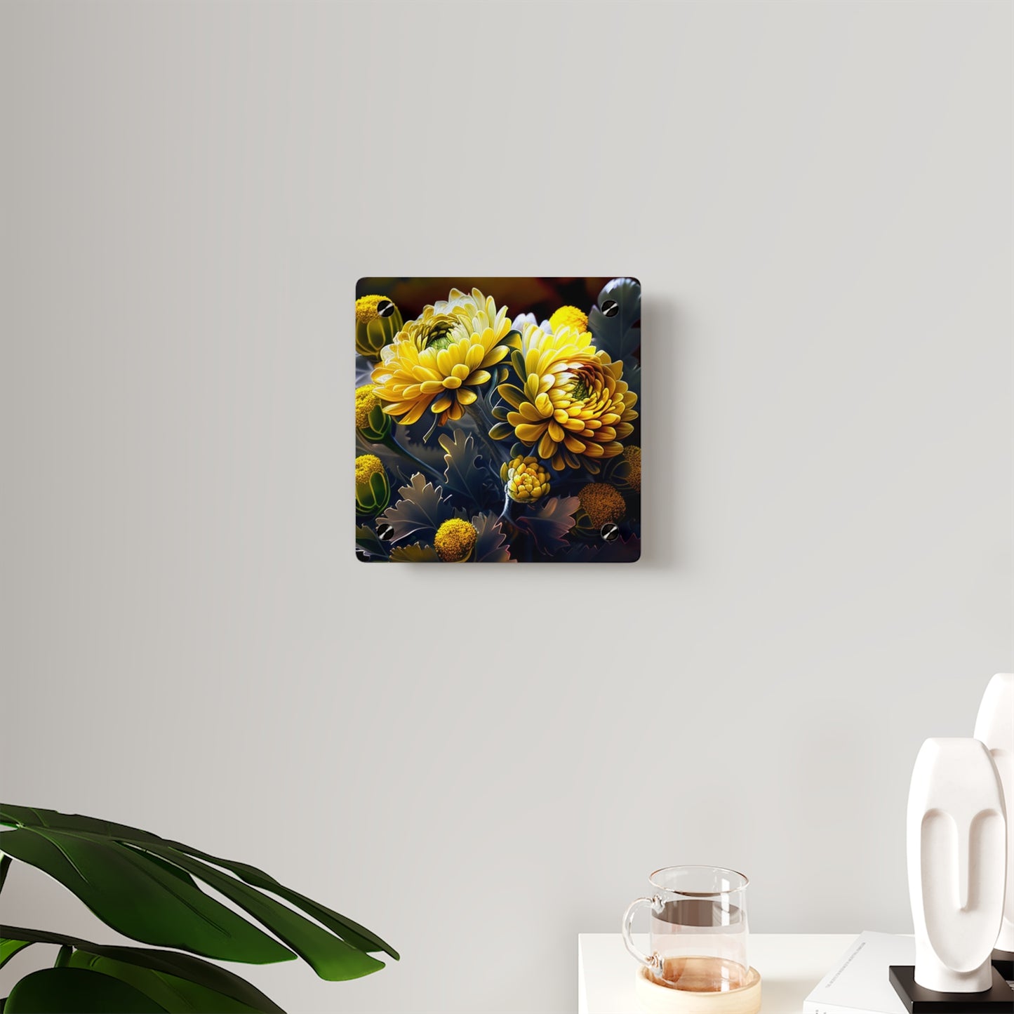 Acrylic Wall Art Panels Yellow Hermosas Flores Amarillas 3