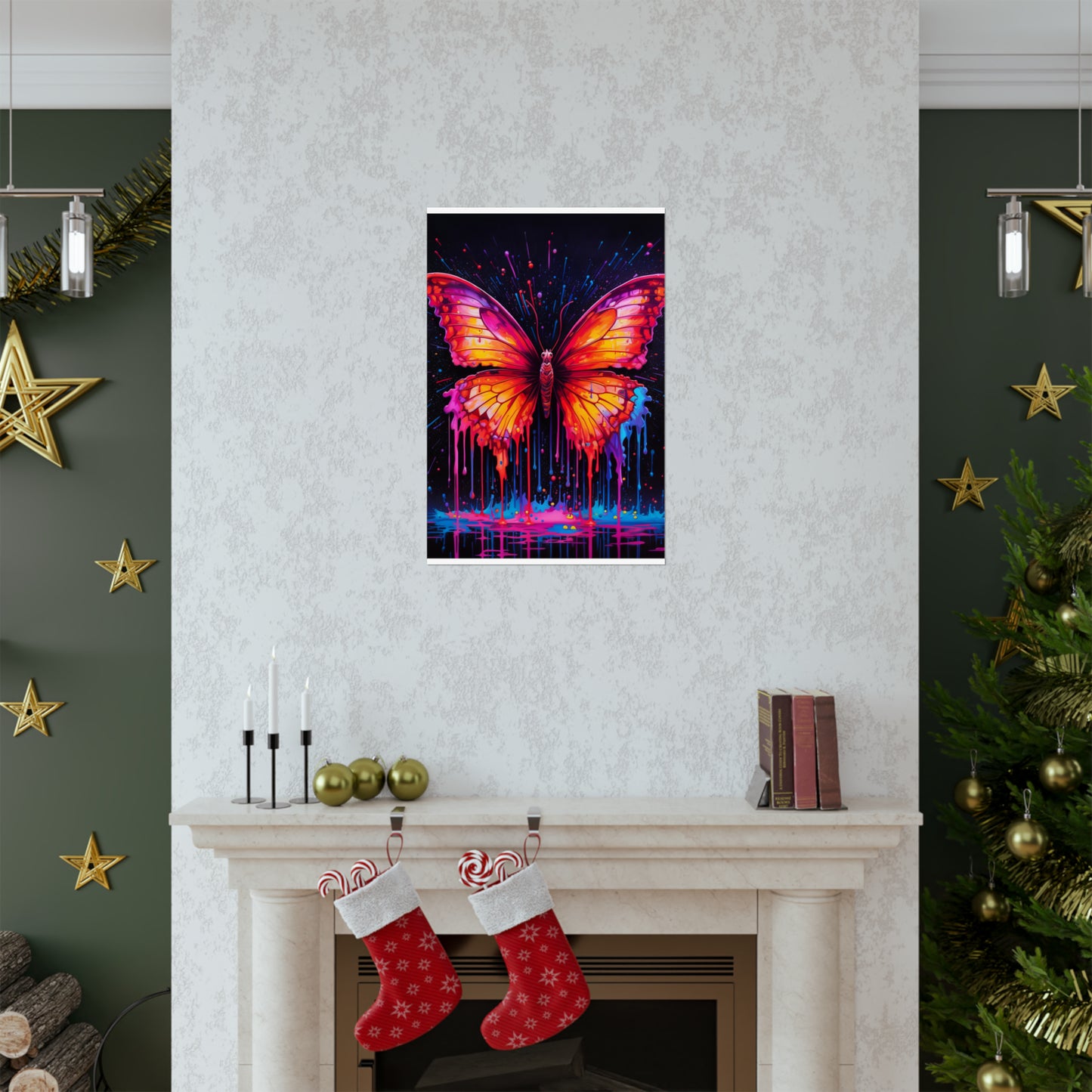 Premium Matte Vertical Posters Pink Butterfly Flair 4