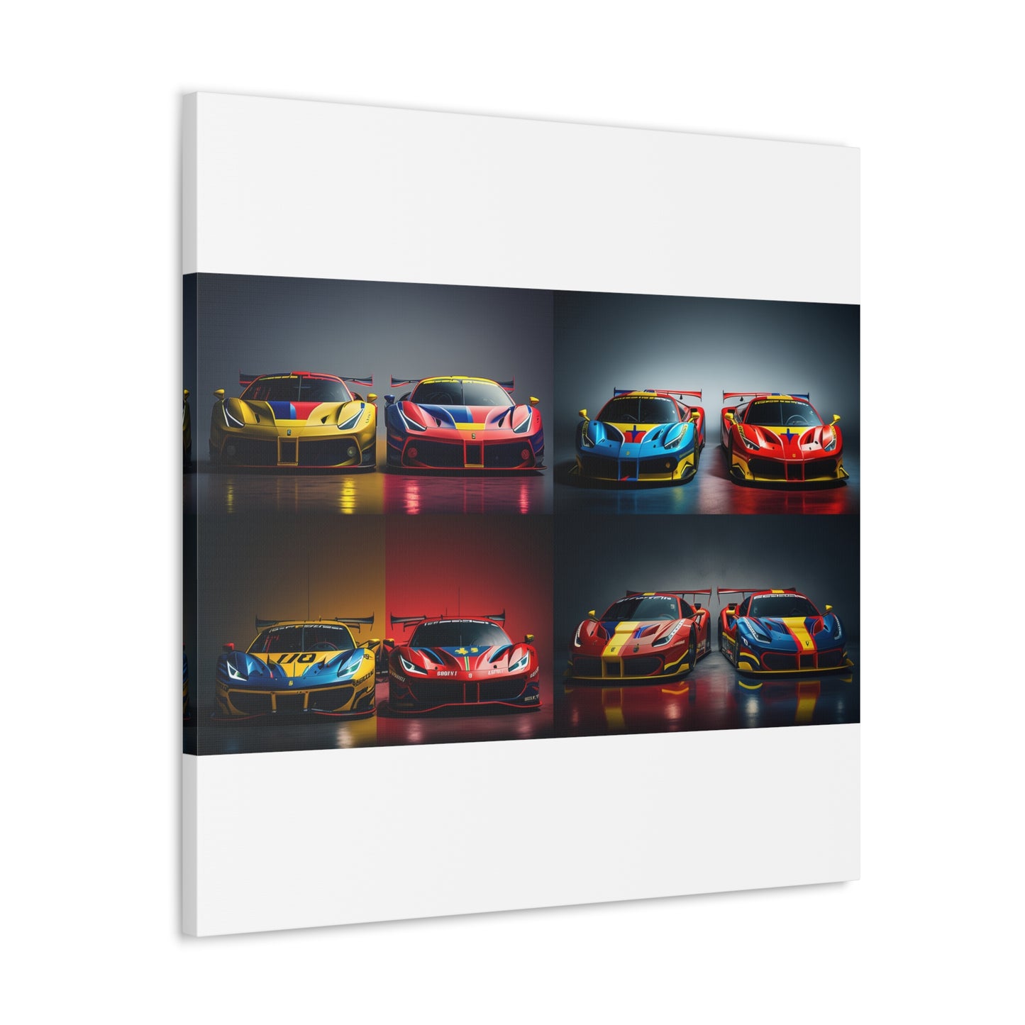 Canvas Gallery Wraps Ferrari Red Blue 5