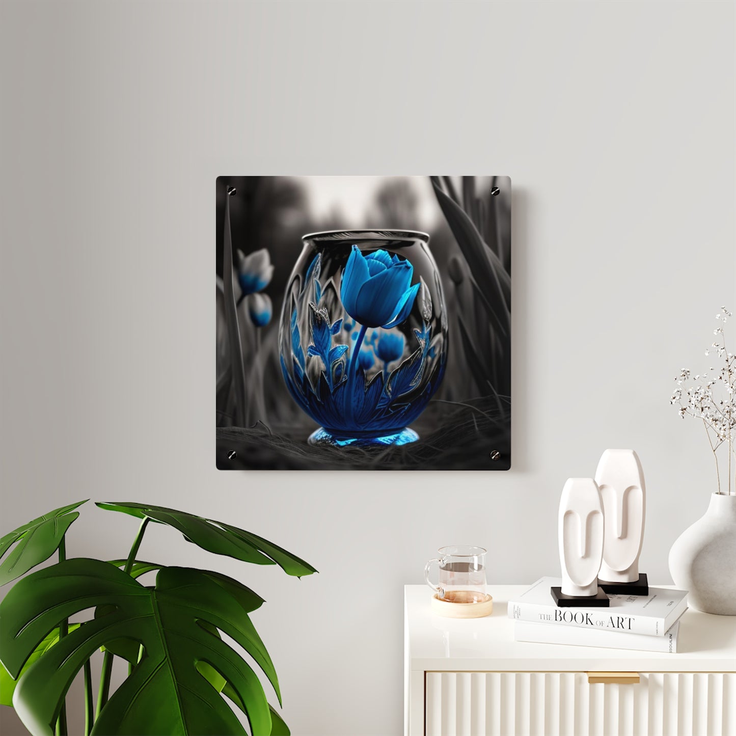 Acrylic Wall Art Panels Tulip Blue 2