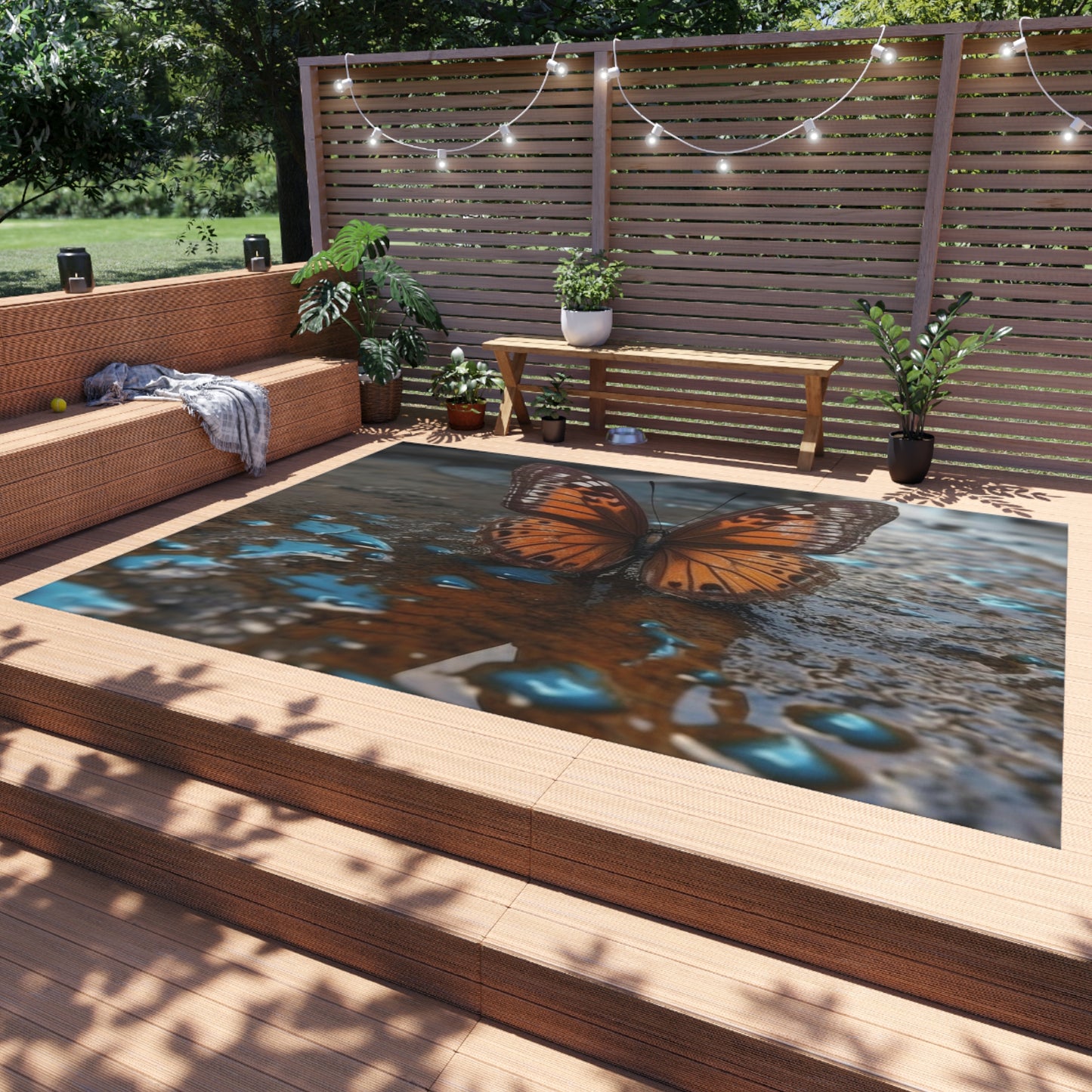 Outdoor Rug  Water Butterfly Street 2