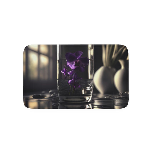 Memory Foam Bath Mat Purple Orchid Glass vase 4