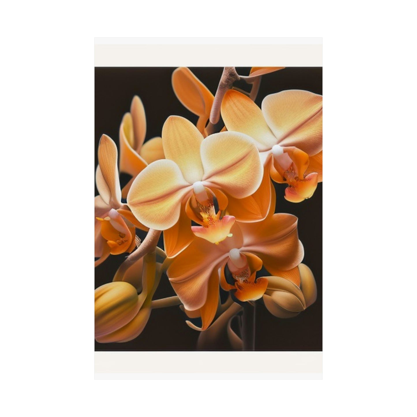 Premium Matte Vertical Posters orchid pedals 1