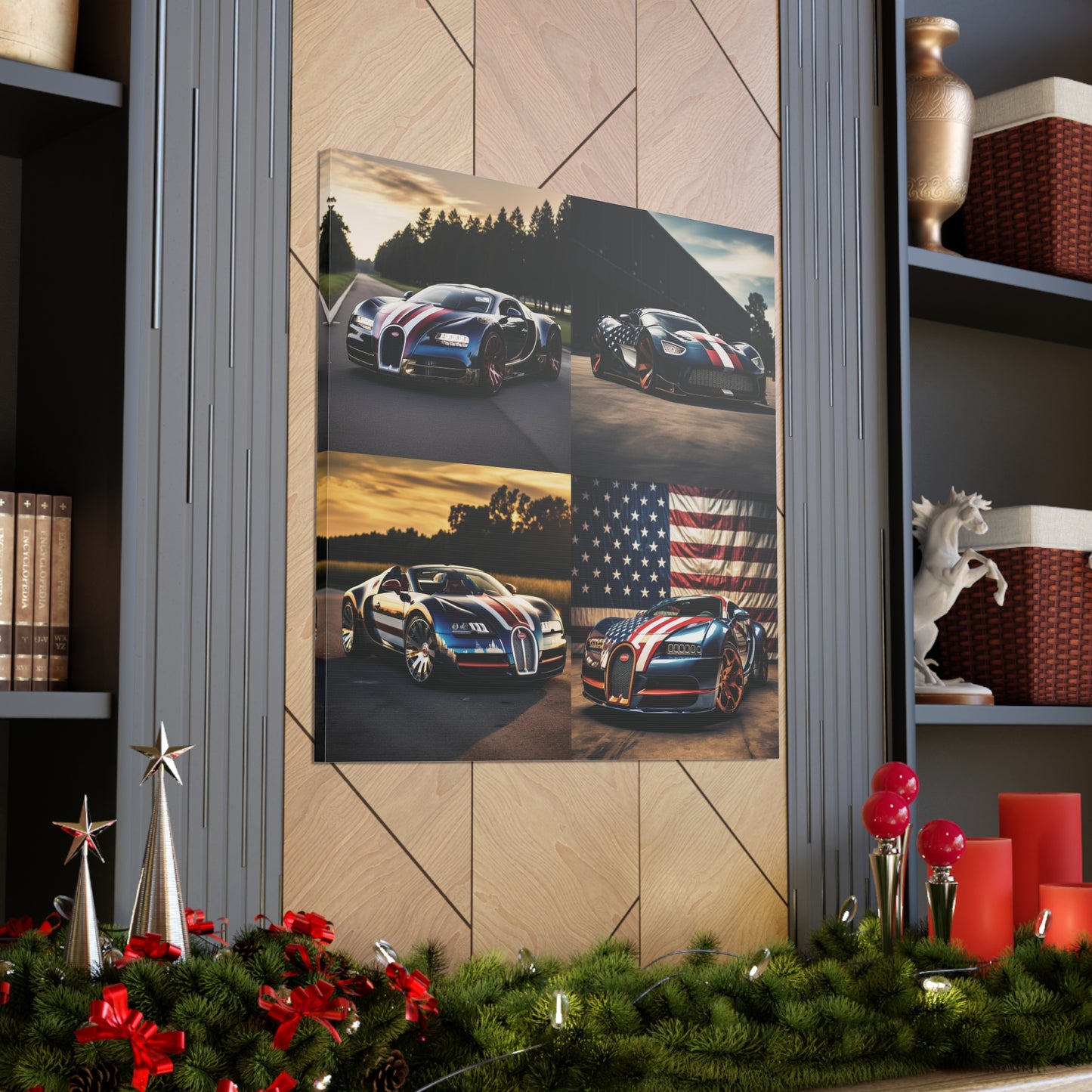 Canvas Gallery Wraps Bugatti Flag American 5