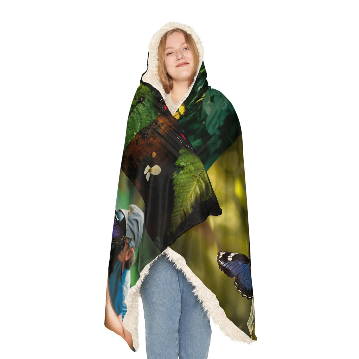 Snuggle Hooded Blanket Jungle Butterfly 5