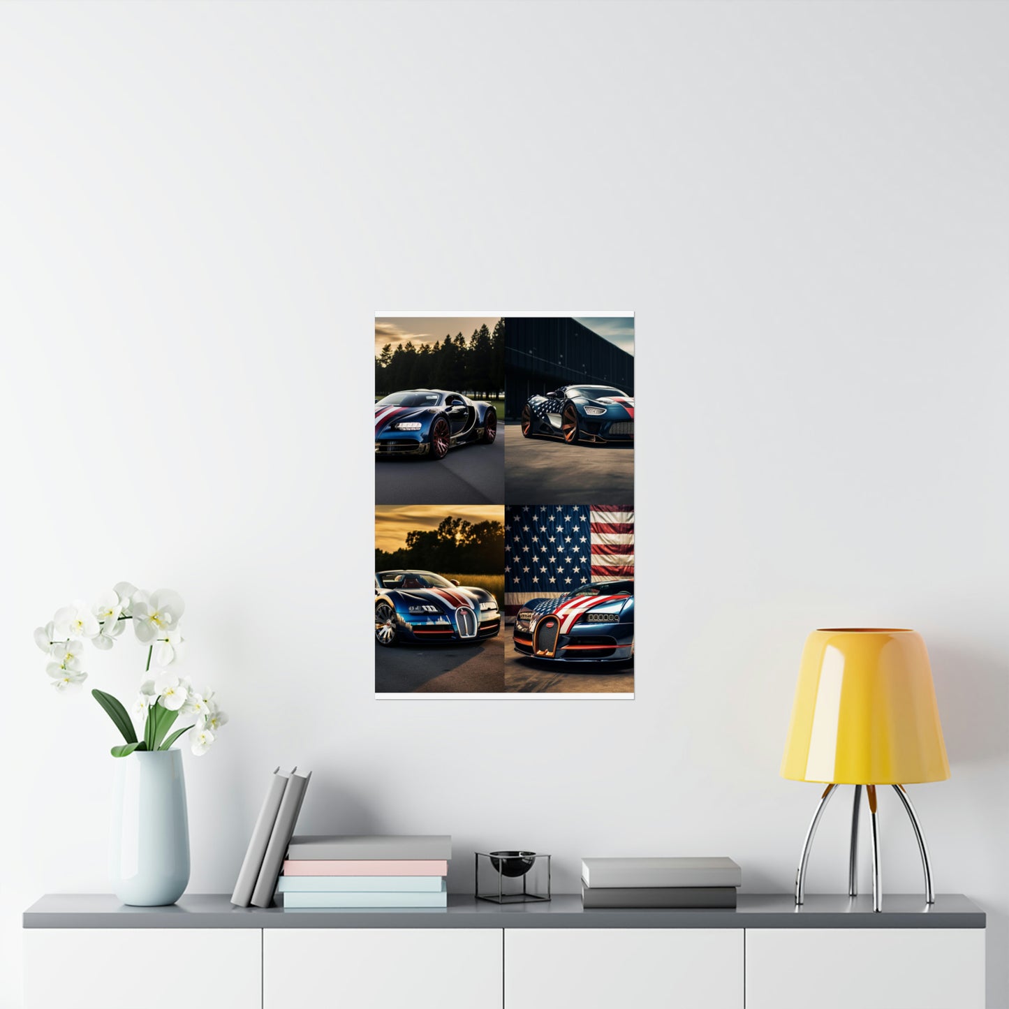 Premium Matte Vertical Posters Bugatti Flag American 5