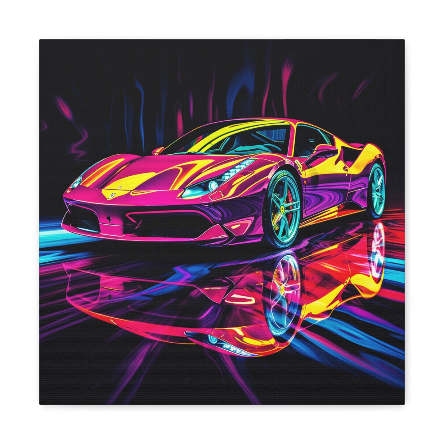 Canvas Gallery Wraps Pink Ferrari Macro 2