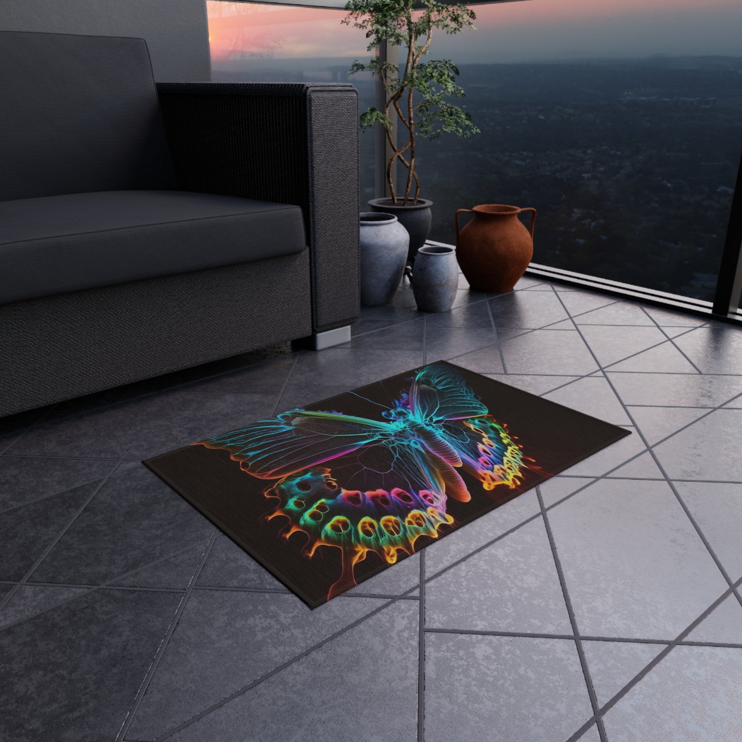 Outdoor Rug  Thermal Butterfly 2