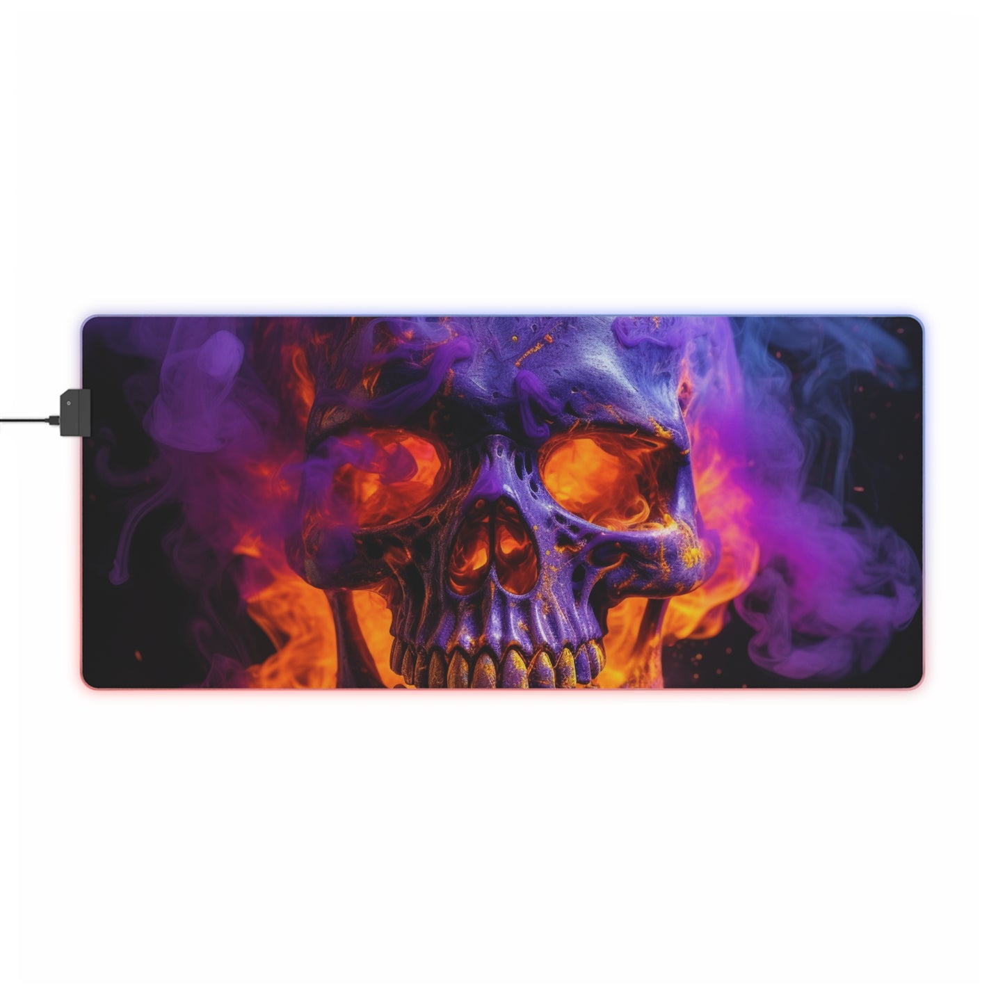 LED Gaming Mouse Pad Macro Skull 1