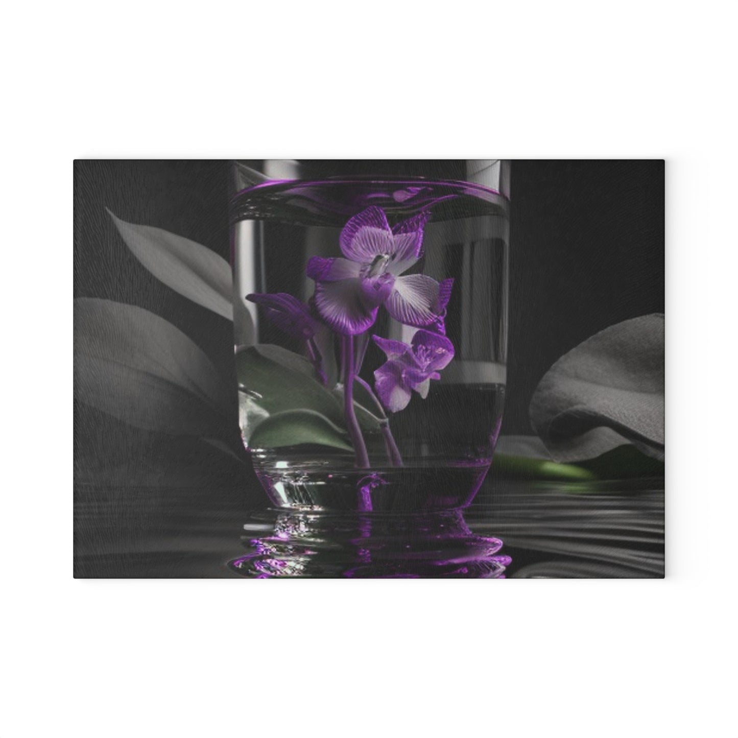 Glass Cutting Board Purple Orchid Glass vase 1