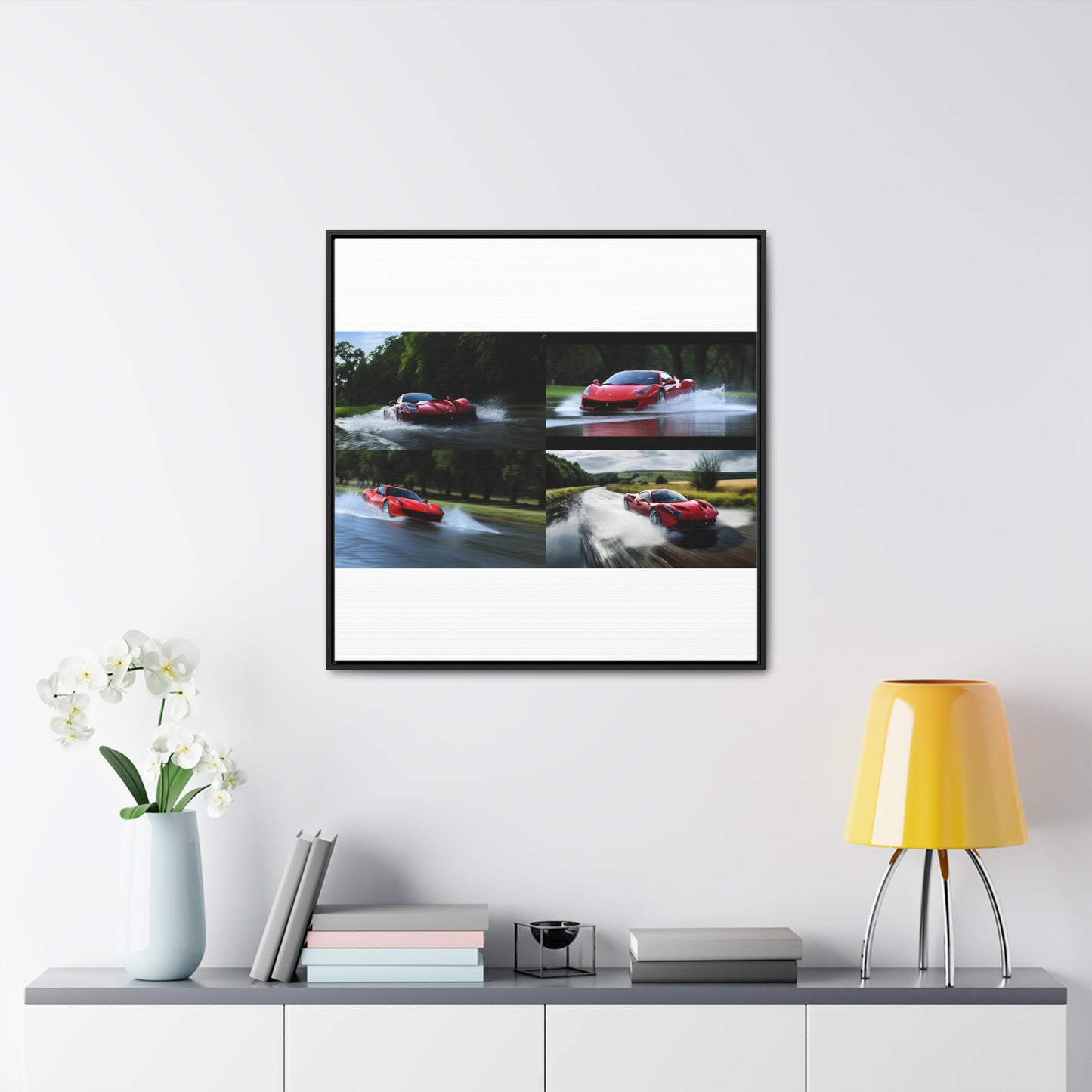 Gallery Canvas Wraps, Square Frame Water Ferrari Splash 5