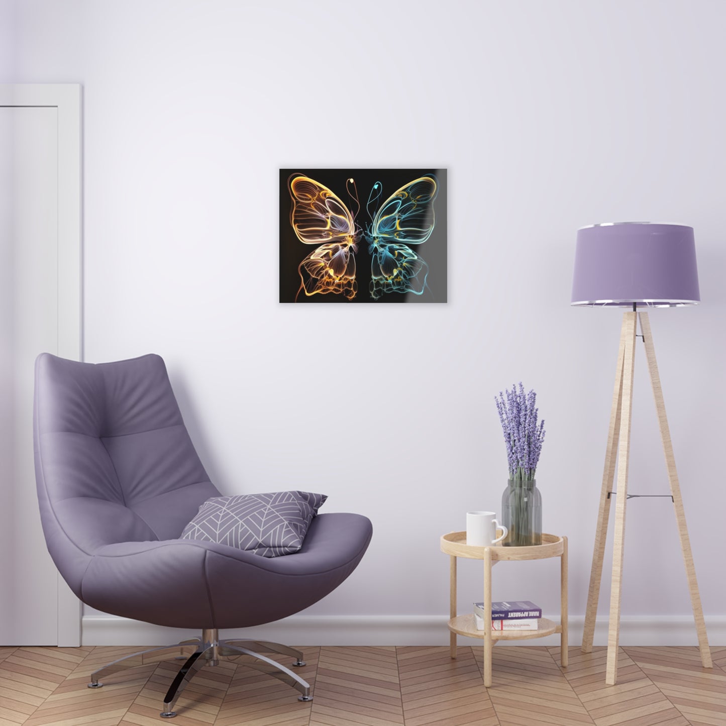 Acrylic Prints Neon Glo Butterfly 3