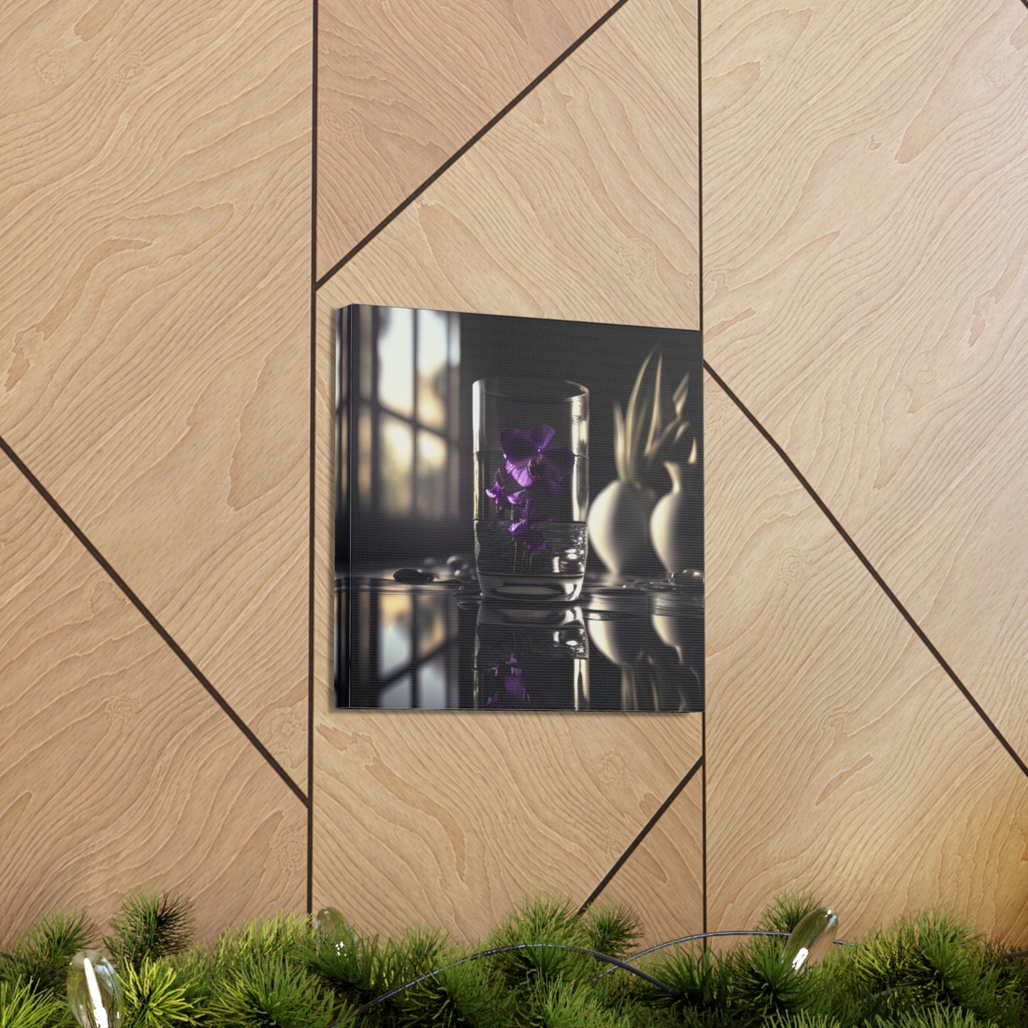 Canvas Gallery Wraps Purple Orchid Glass vase 4