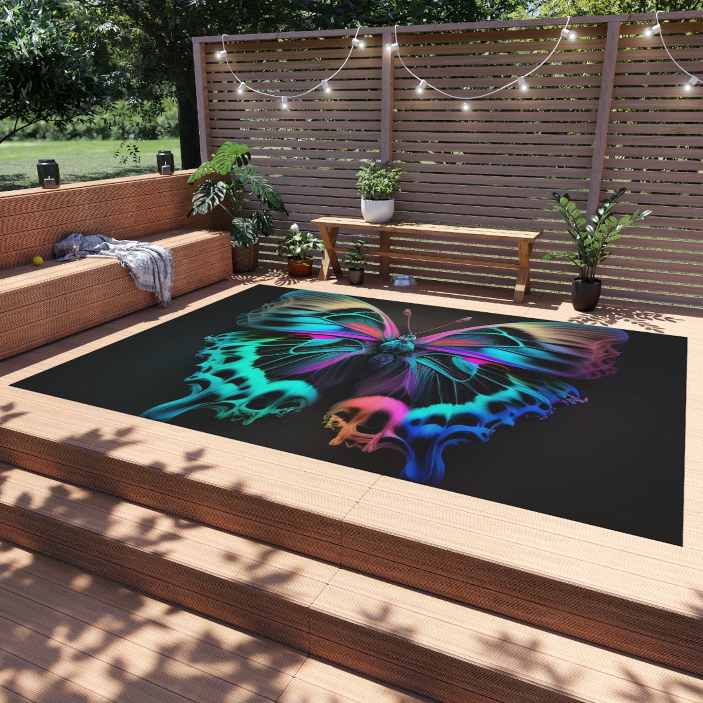 Outdoor Rug  Neon Butterfly Fusion 2