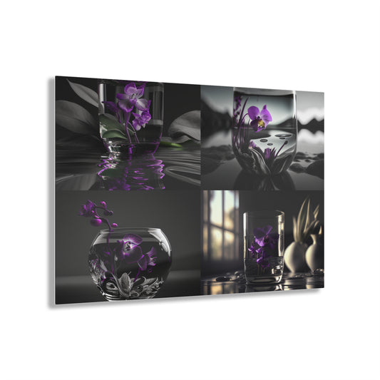 Acrylic Prints Purple Orchid Glass vase 5