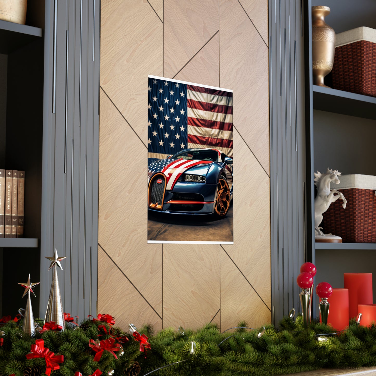 Premium Matte Vertical Posters Bugatti Flag American 4